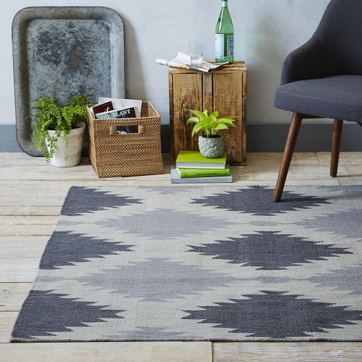 West-Elm-Phoenix Wool Dhurrie Rug