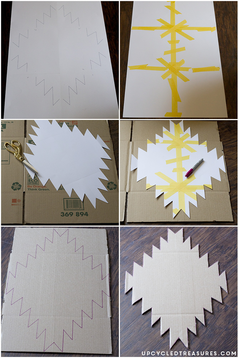 DIY Painted Rug upcycledtreasures.com