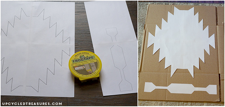 DIY Painted Rug upcycledtreasures.com