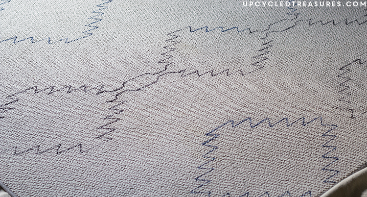 DIY Painted Rug upcycledtreasures.com