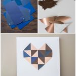 See how easy it is to create this geometric DIY heart wall art, perfect for Valentine's Day!