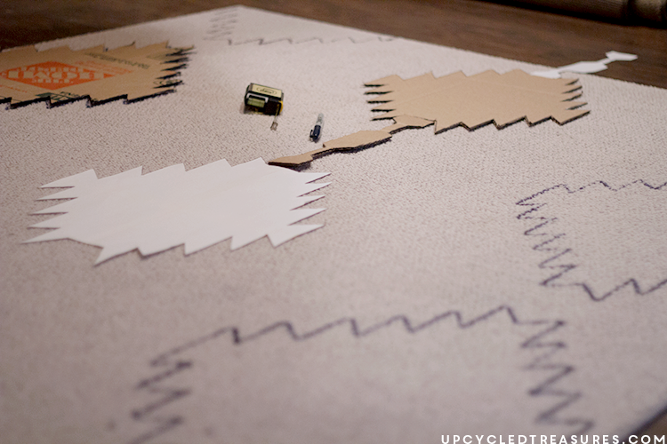 DIY Painted Rug upcycledtreasures.com