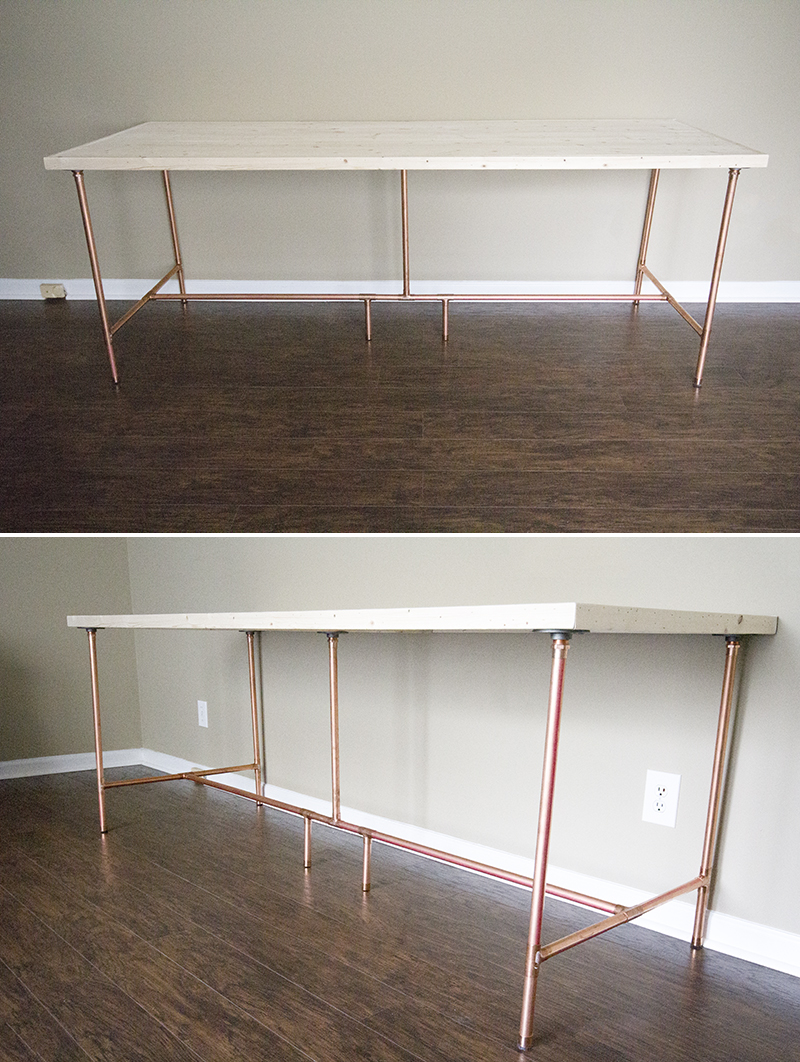 Diy Copper Pipe Desk For Extra Work Space Mountainmodernlife Com