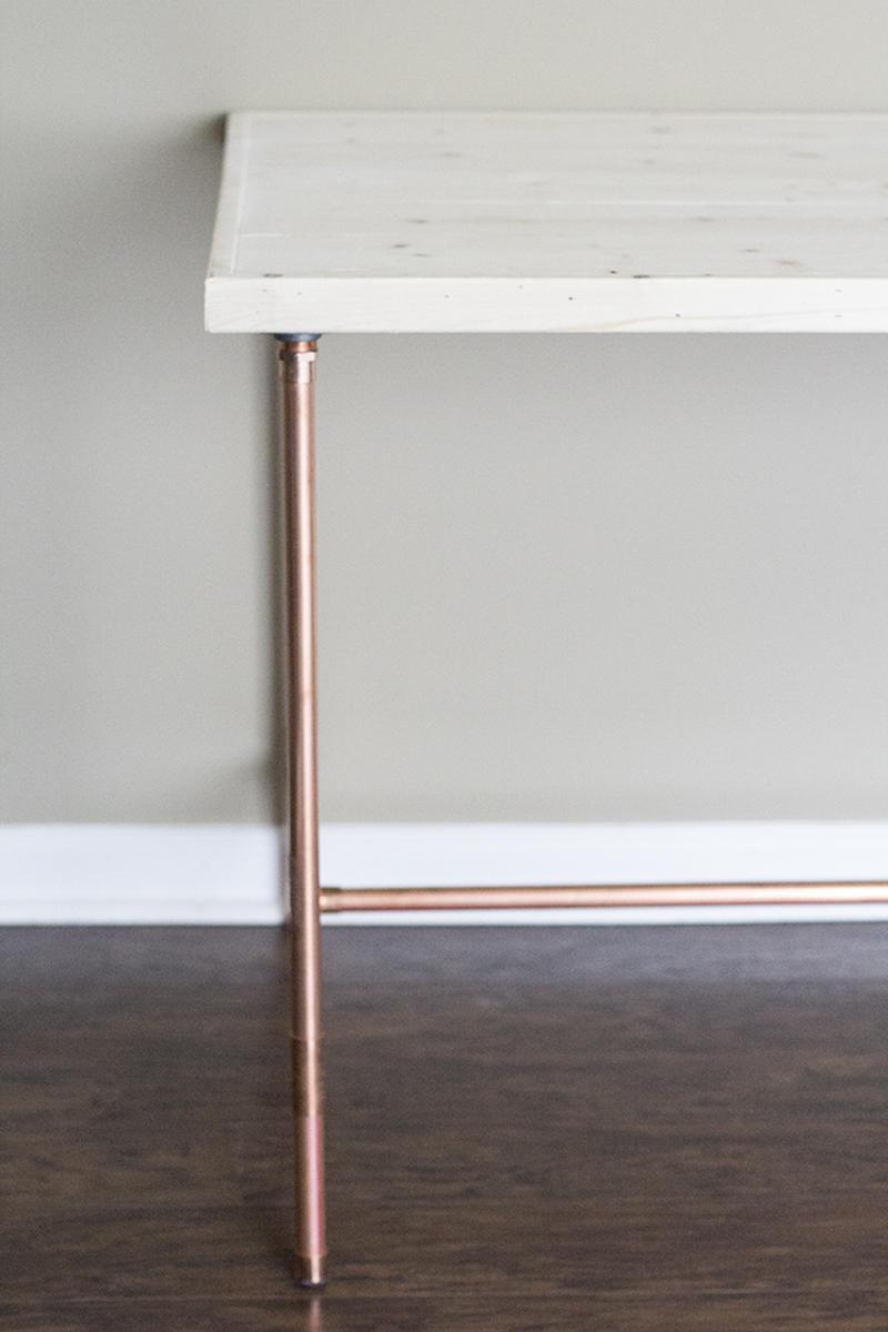 Diy Copper Pipe Desk For Extra Work Space Mountainmodernlife Com