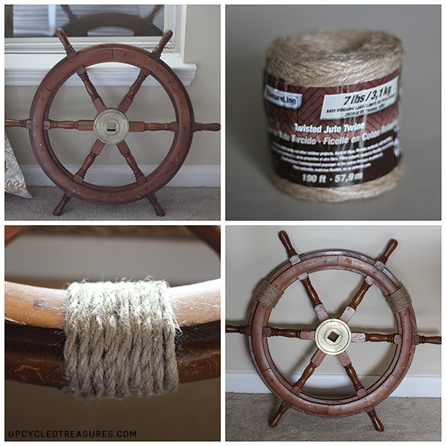 Can't figure out what to do with that old ship helm? Check out How to Upcycle a Ship Helm into a Nautical Wreath! upcycledtreasures.com