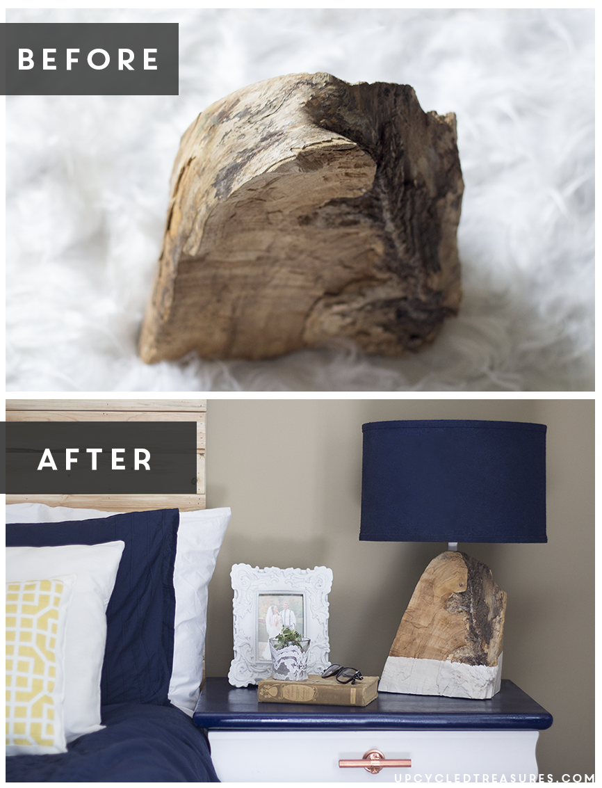 Have a chunk of wood lying around? Check out how you can transform that salvaged piece of wood into a DIY Modern Rustic Wood Lamp! MountainModernLife.com