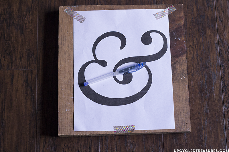 How to create DIY Ampersand Wall Art Using Thumbtacks! MountainModernLife.com