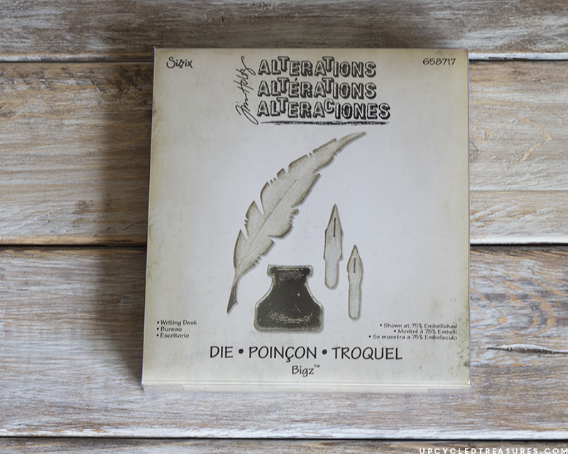 Need to spruce up a lamp? Update a lamp shade in as little as 5 minutes using contact paper and the Sizzix machine! upcycledtreasures.com