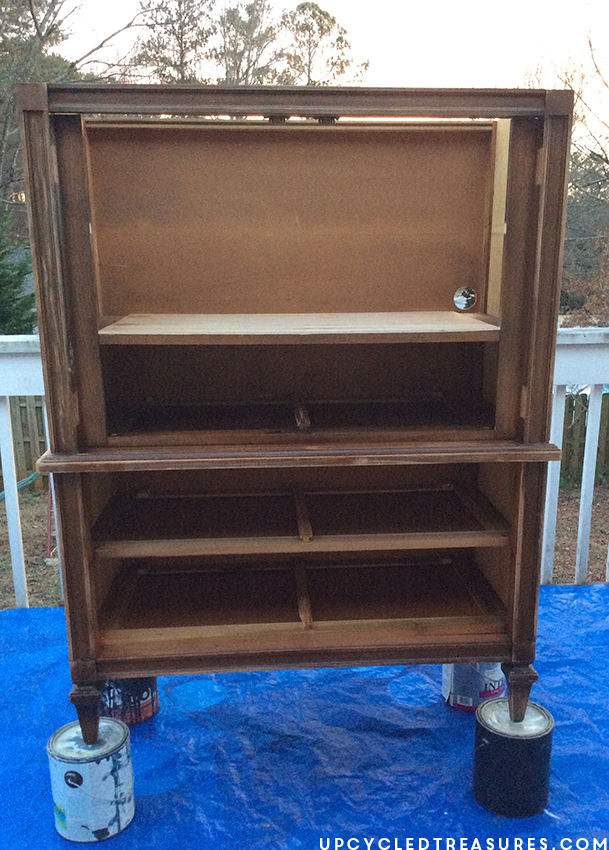 before-furniture-transformation-basic-witz-mid-century-armoire-upcycledtreasures