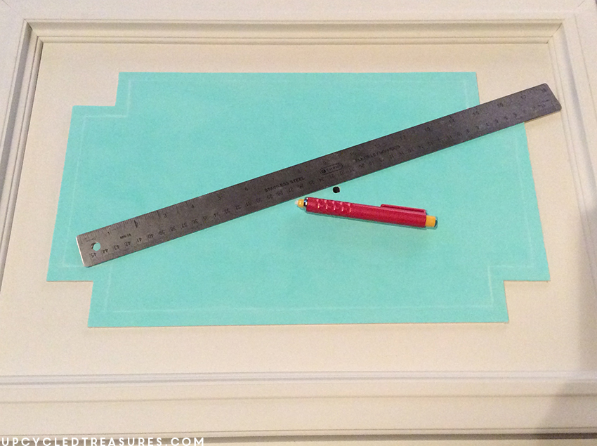 creating-outline-for-liquid-leaf-on-armoire-cabinet-door-upcycledtreasures