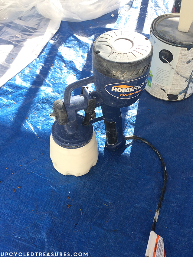 using-Homeright-finish-max-sprayer-to-paint-mid-century-armoire-upcycledtreasures