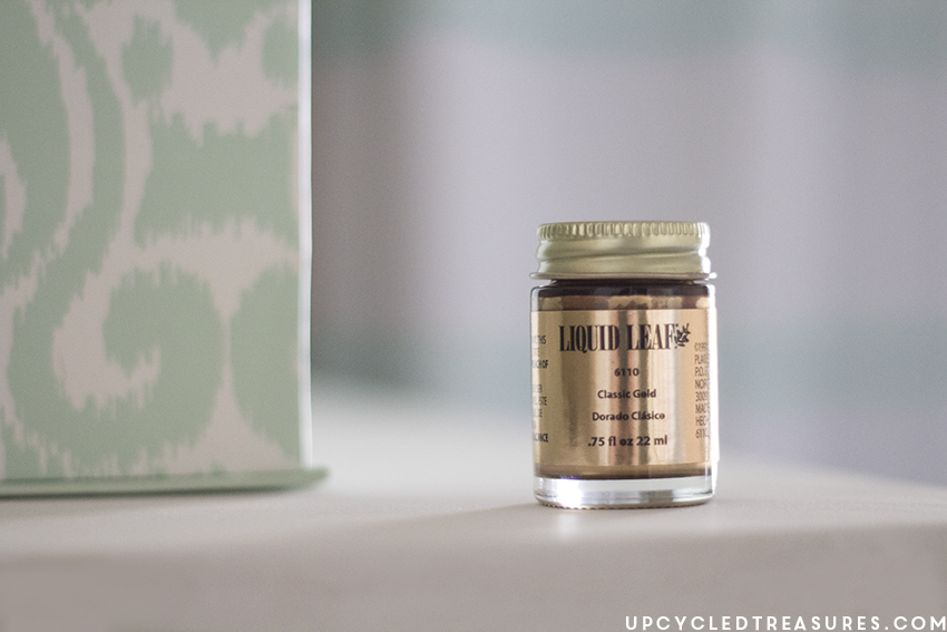 using-liquid-gold-leaf-on-furniture-upcycledtreasures