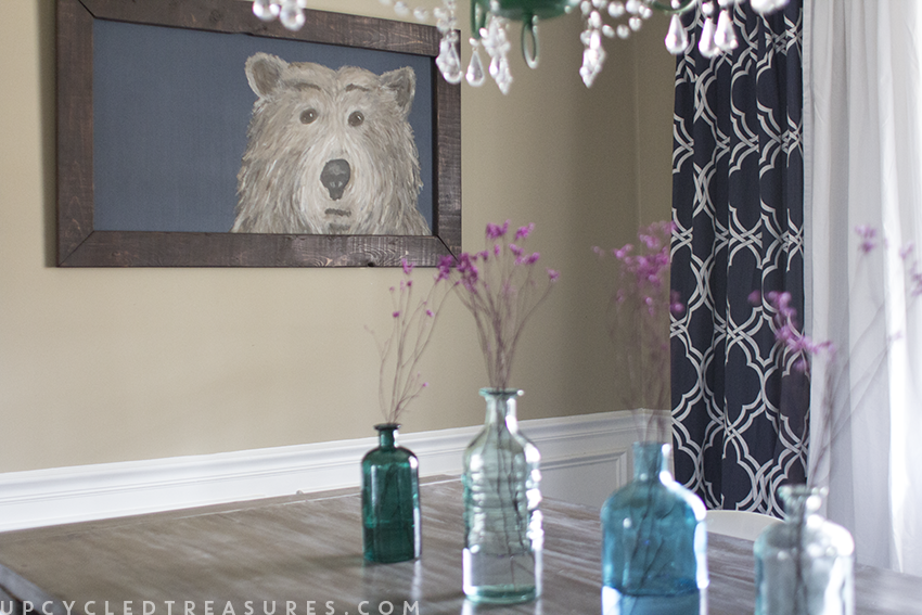 Looking to make something crafty? Check out how you can bring out your creativity with this DIY Wall Art for the dining room! MountainModernLife.com