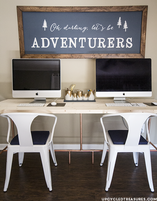 DIY Wall Art Using Easy Design Transfer - Oh Darling Let's be Adventurers -upcycledtreasures.com