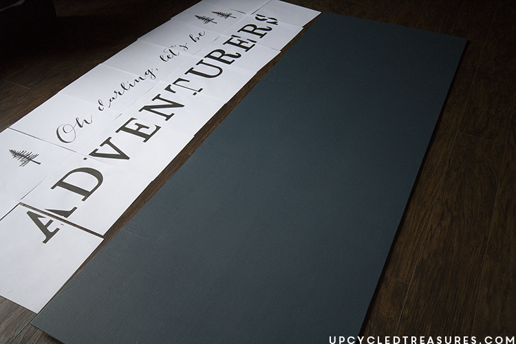 DIY Wall Art Using Easy Design Transfer - Oh Darling Let's be Adventurers -upcycledtreasures.com