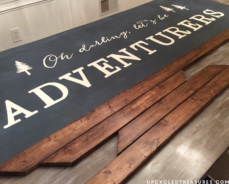 DIY Wall Art Using Easy Design Transfer - Oh Darling Let's be Adventurers -upcycledtreasures.com