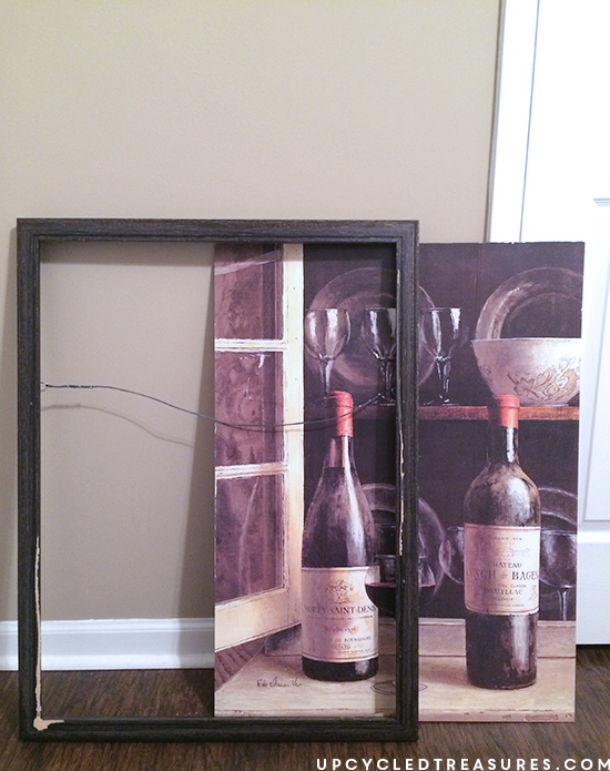 diy marquee light from upcycled wall art - 2 - upcycledtreasures