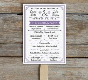 free printable vintage style poster wedding program mountainmodernlife.com