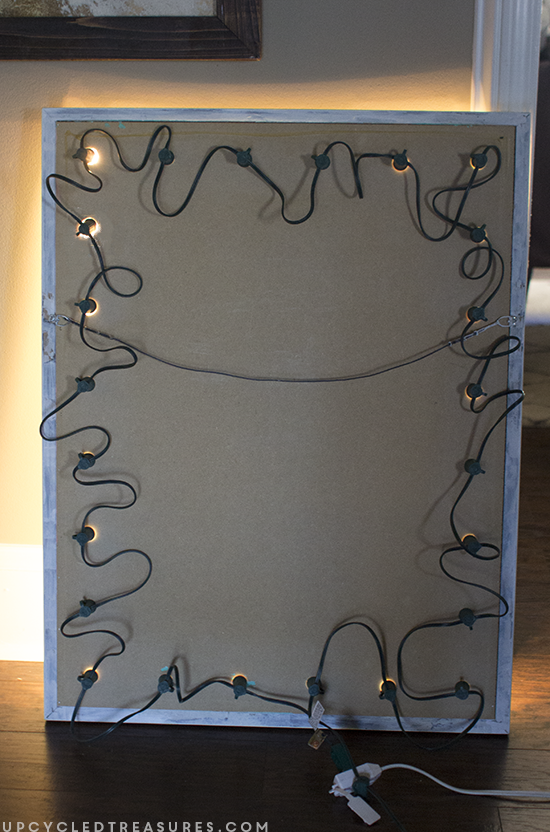 how to make a marquee sign from thrifted wall art - upcycledtreasures