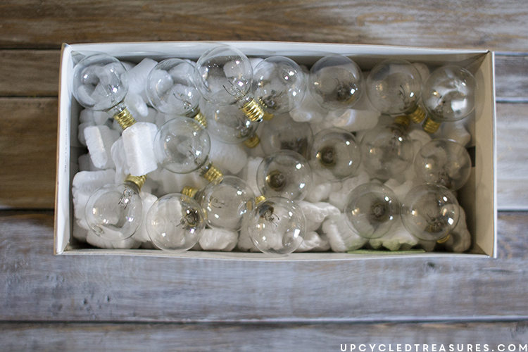 target globe lights for diy marquee sign - upcycledtreasures
