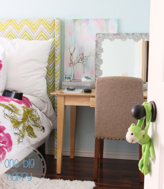 Upcycled Pistachio Mirror | One Big Happy