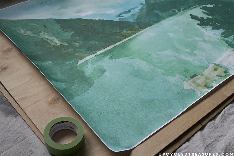 diy-watercolor-wall-decor-upcycledtreasures
