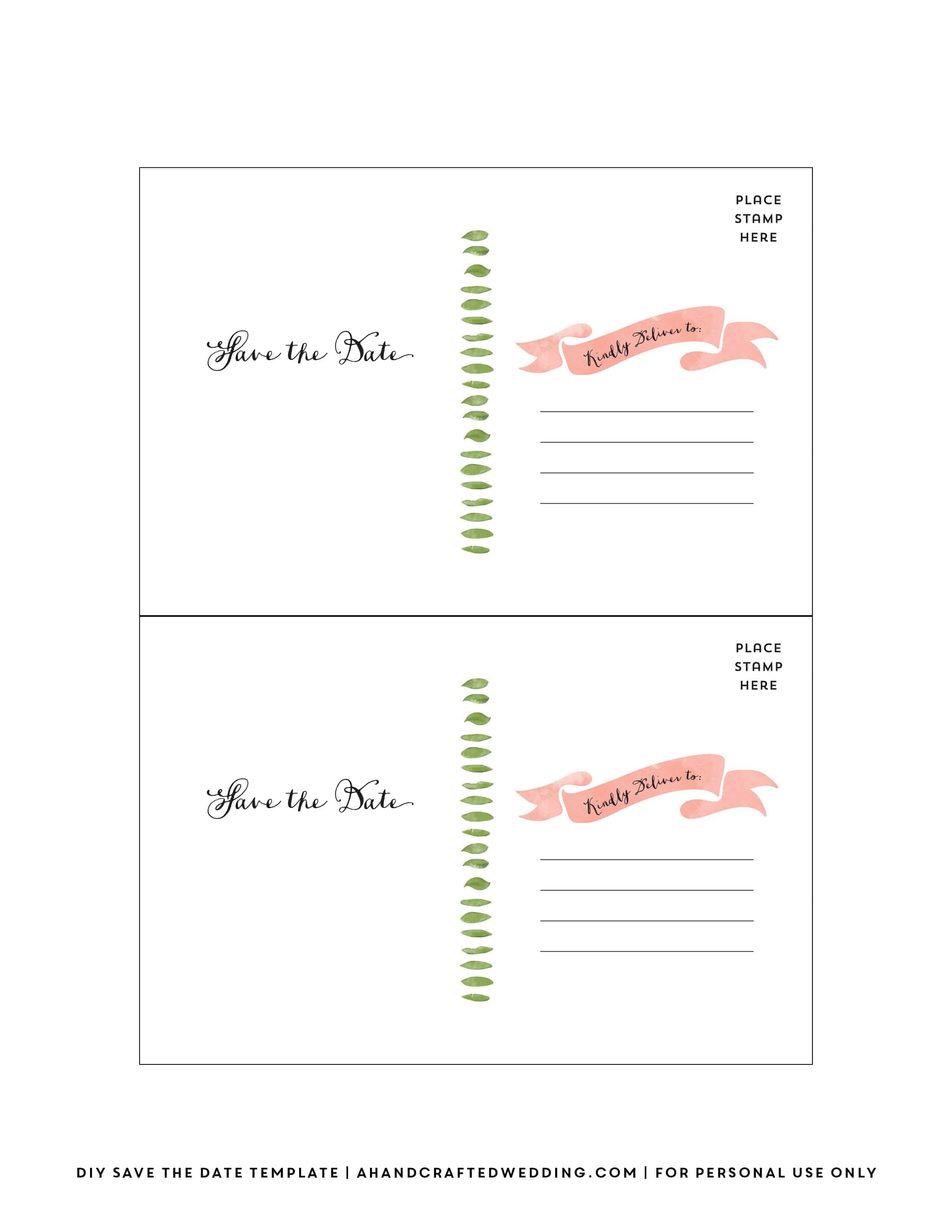 DIY Save The Date Postcard Free Printable  Mountain Modern Life For Save The Date Postcard Templates