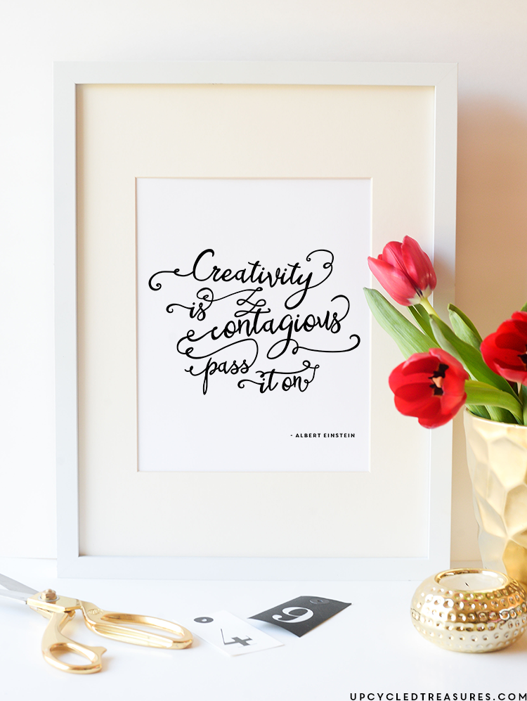 FREE Printable - Creativity is Contagious, Pass it on. On the Front Porch Interview | MountainModernLife.com