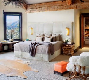 modern rustic bedroom mountain living