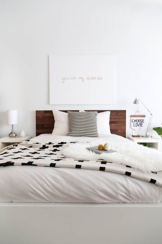 DIY Stikwood Headboard from Sugar and Cloth