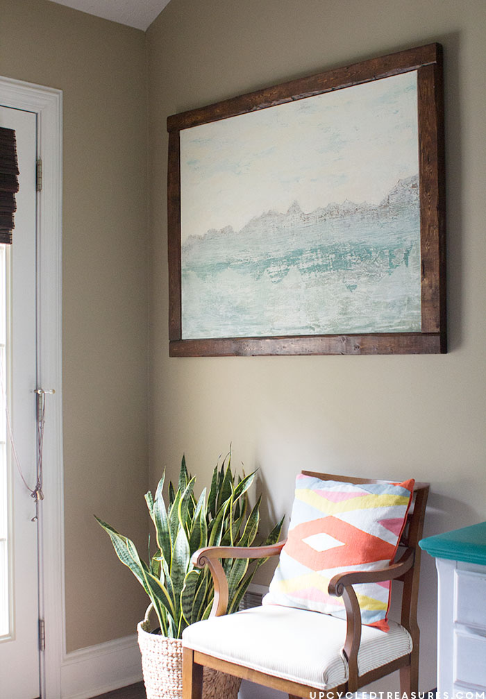 diy-abstract-art-and-wood-frame-upcycledtreasures