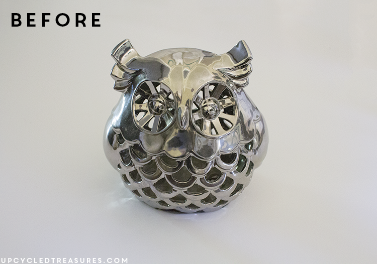 How to Make an Owl Nightlight - Before Photo | upcycledtreasures.com