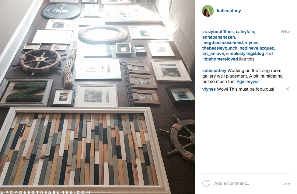 gallery-wall-process-for-living-room-on-instagram-upcycledtreasures