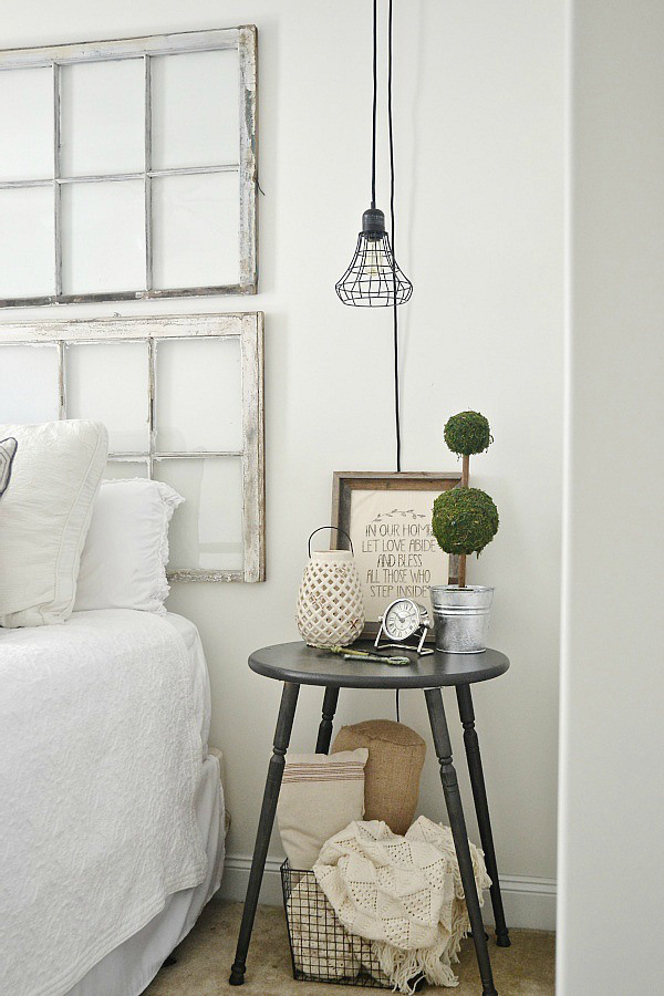 Rustic Window Headboard by Liz Marie Blog