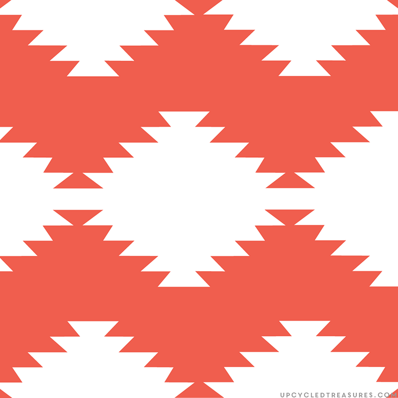 kilim inspired painted pillow pattern graphic. MountainModernLife.com