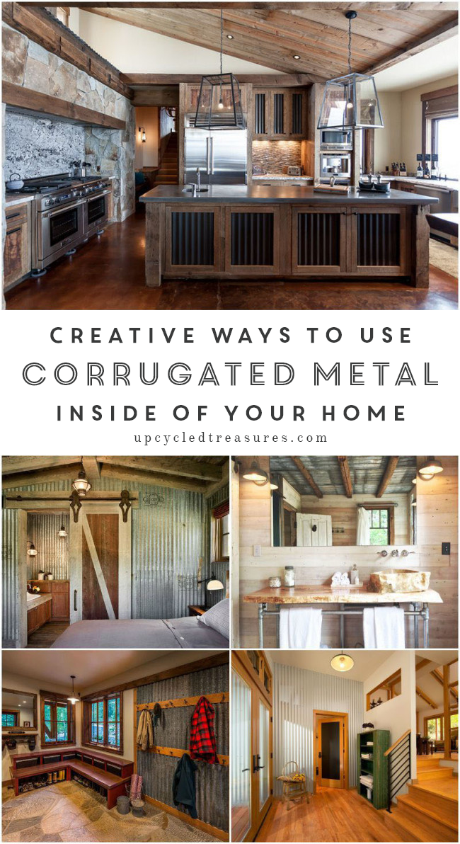 creative ways to use corrugated metal inside of your home upcycledtreasures