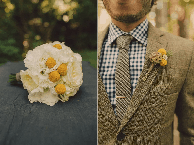 Planning a rustic or whimsical-inspired wedding? Check out this Craspedia wedding flower inspiration for ways to add this quirky flower to your decor.