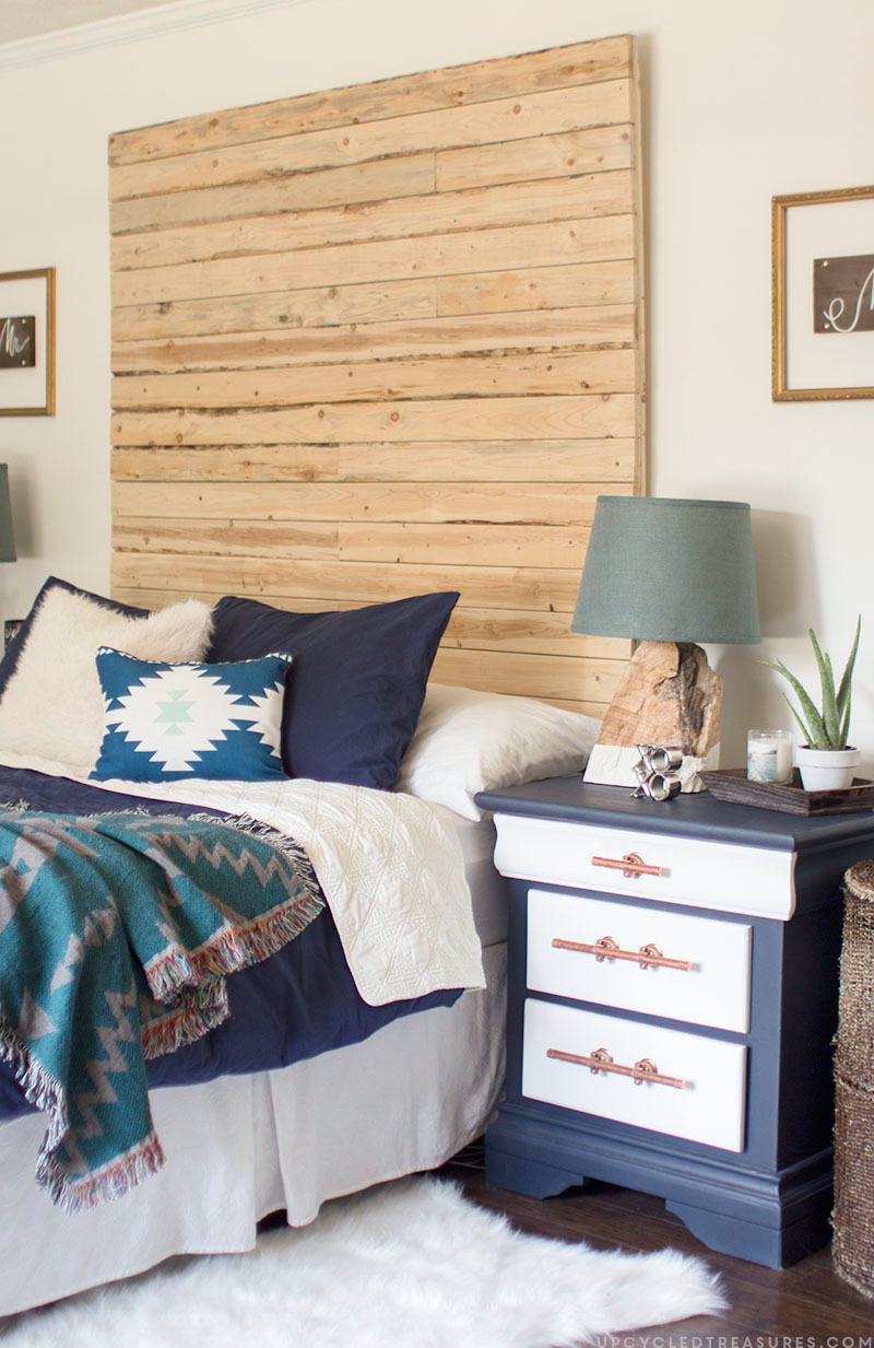 picture of finished nightstand in bedroom suite. MountainModernLife.com