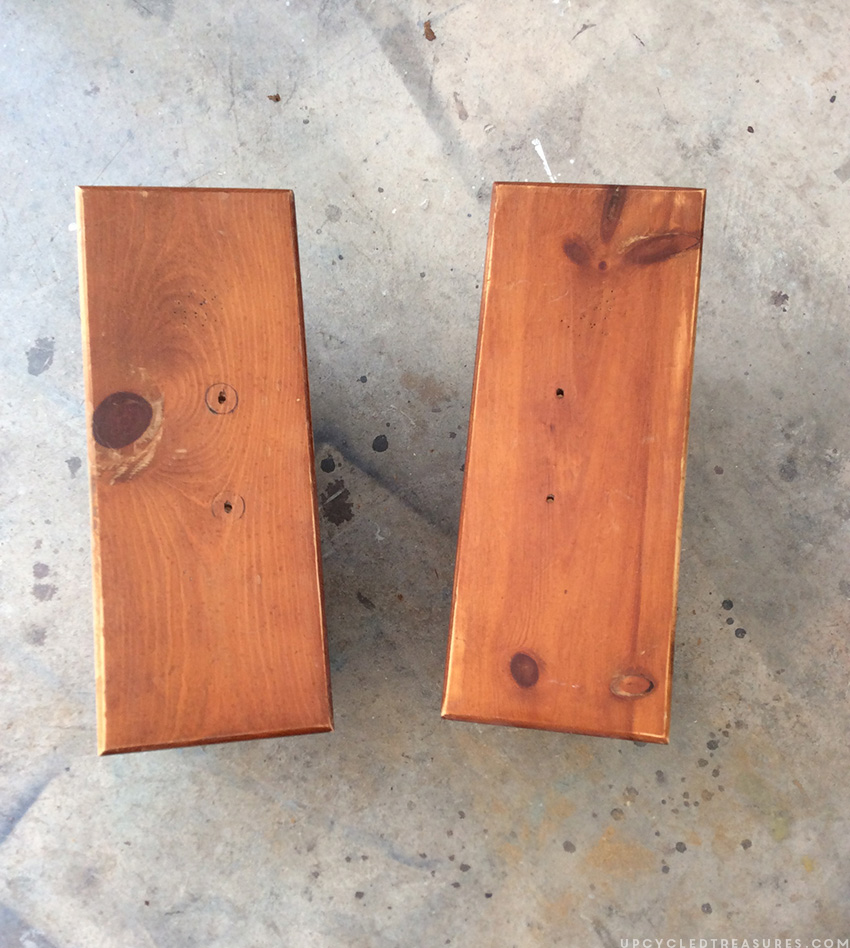Picture of two of the nightstand drawers by themselves before being painted. MountainModernLife.com