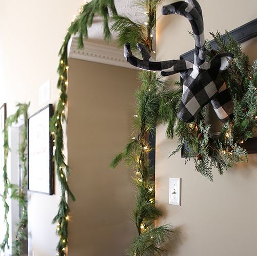 DIY plaid deer head