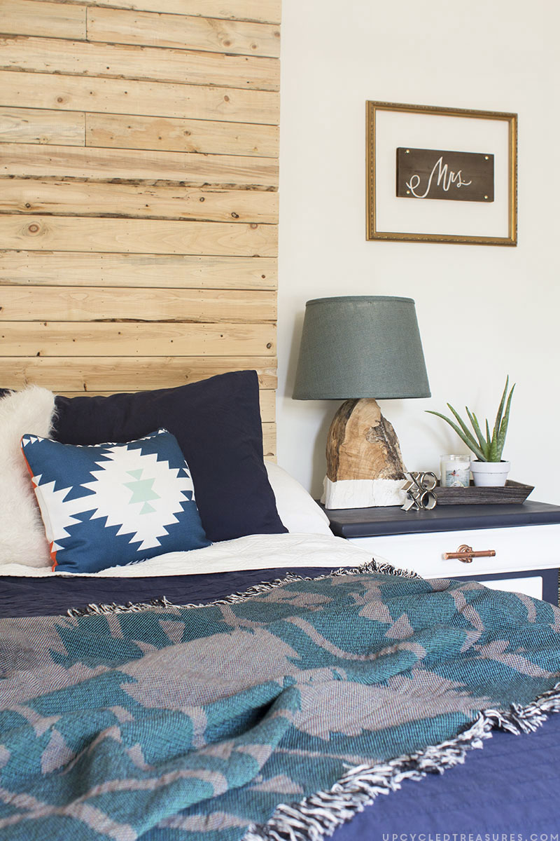 picture of finished nightstand in bedroom suite. MountainModernLife.com