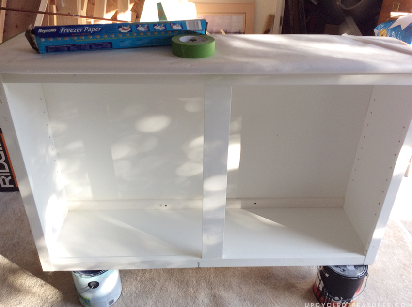 How to upcycle trash into treasure! See how a thrown out cabinet is transformed into an upcycled barnwood style sideboard. MountainModernLife.com