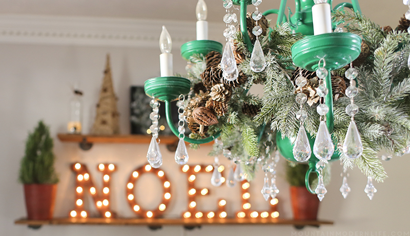 Come see how we created a cozy vibe for the holidays with our dining room Christmas decor! MountainModernLife.com