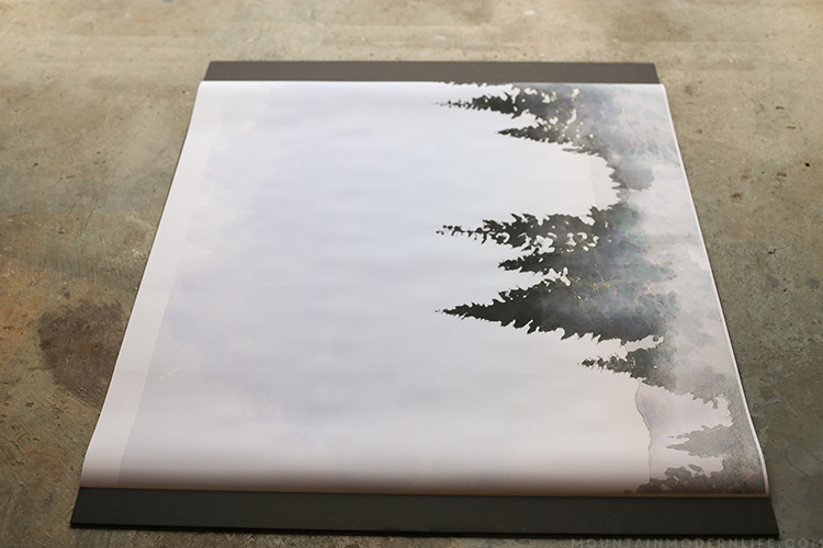 See how easy it was to turn this watercolor Lake Tahoe image into a large wall hanging from an engineering print! mountainmodernlife.com