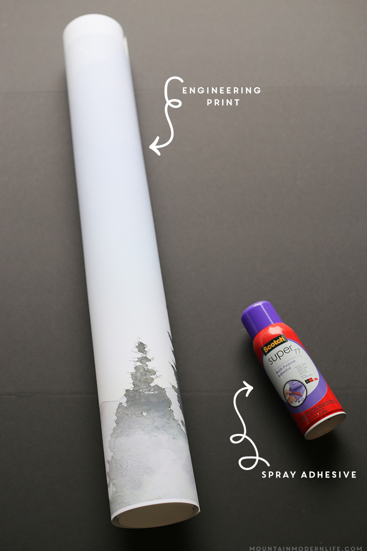 See how easy it was to turn this watercolor Lake Tahoe image into a large wall hanging from an engineering print! mountainmodernlife.com