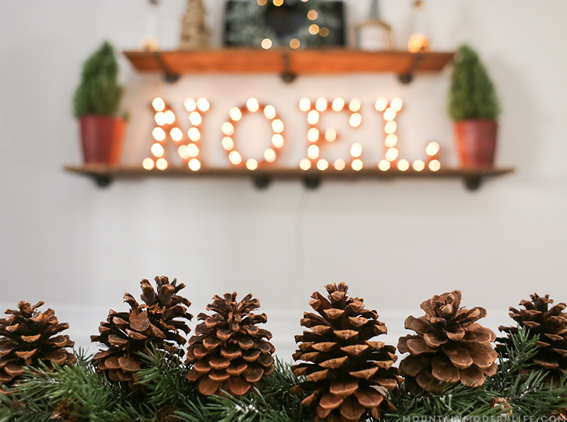 Come see how we created a cozy vibe for the holidays with our dining room Christmas decor! MountainModernLife.com
