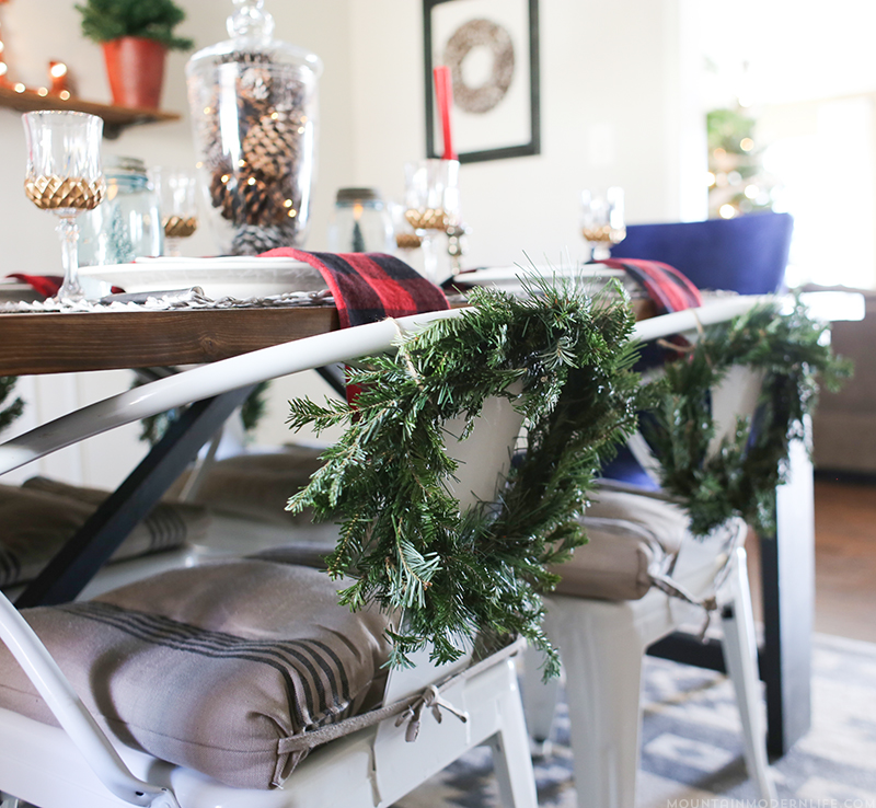 Come see how old and new are combined to create this cozy, cabin inspired Christmas tablescape. MountainModernLife.com Come see how old and new are combined to create this cozy, cabin inspired Christmas tablescape. MountainModernLife.com