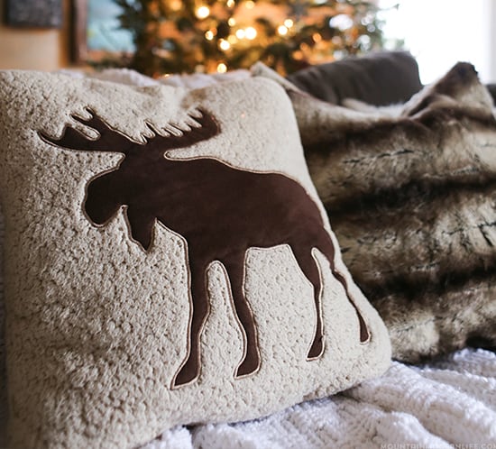 moose christmas pillow