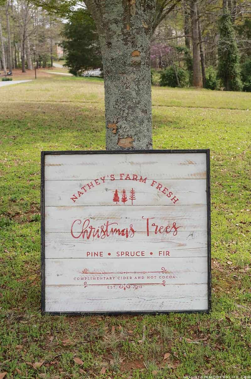 Farm Fresh Christmas Trees Sign