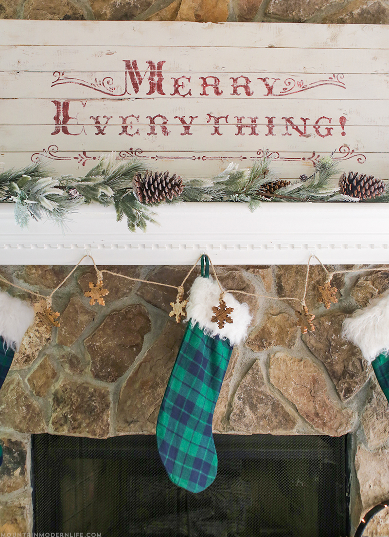 merry-everything-diy-rustic-vintage-christmas-sign-on-wood-mountainmodernlife.com